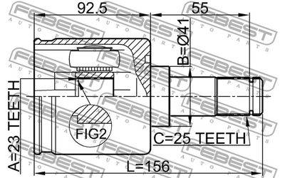 ШРУС внутренний FEBEST 0411DG