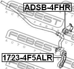 Тяга стабилизатора заднего FEBEST 17234F5ALR