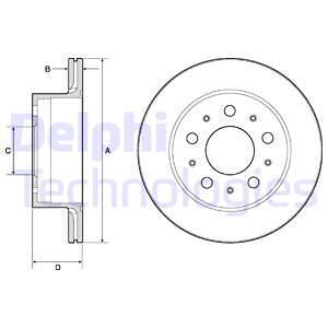 Диск тормозной задний DELPHI BG4796C