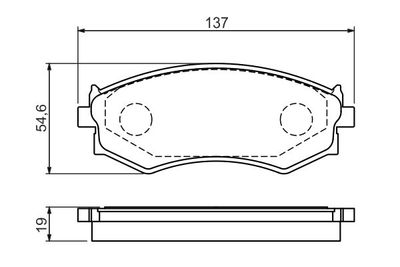 Колодки тормозные дисковые передние BOSCH 0986461139