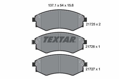 Колодки тормозные дисковые передние TEXTAR 2172502