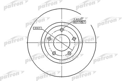 Диск тормозной передний PATRON PBD4385