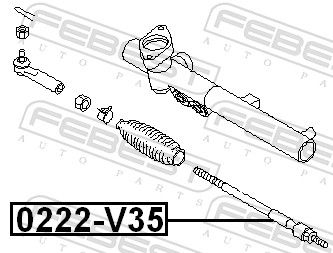 Тяга рулевая FEBEST 0222V35