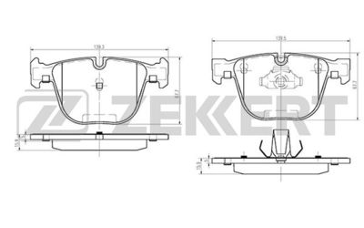 Колодки тормозные дисковые задние Zekkert BS1021