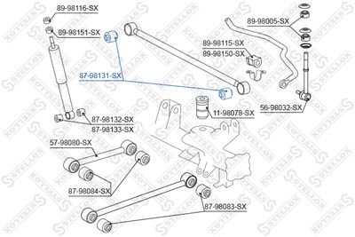 Сайлентблок заднего рычага STELLOX 8798131SX