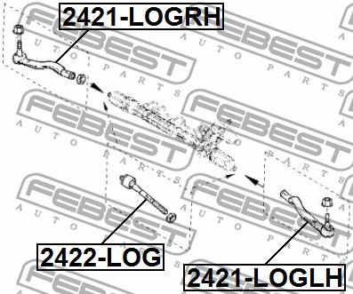 Тяга рулевая FEBEST 2422LOG
