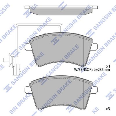 Колодки тормозные дисковые SANGSIN SP4059A