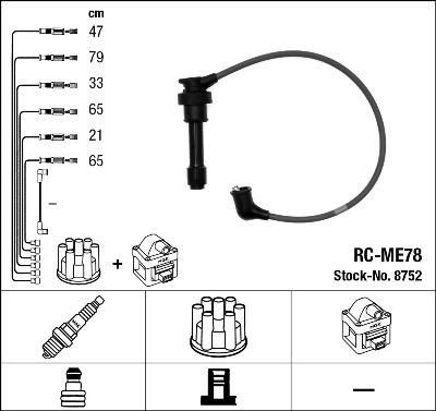 Комплект проводов высоковольтных NGK 8752