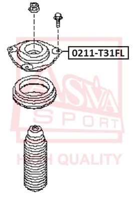 Опора амортизатора переднего левая ASVA 0211T31FL