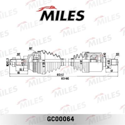 Привод в сборе Miles GC00064