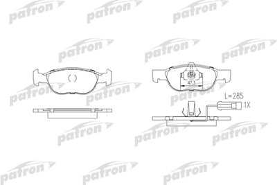Колодки тормозные дисковые PATRON PBP1040