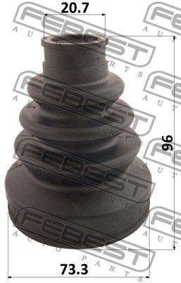 Пыльник ШРУС внутреннего комплект FEBEST 0315FK