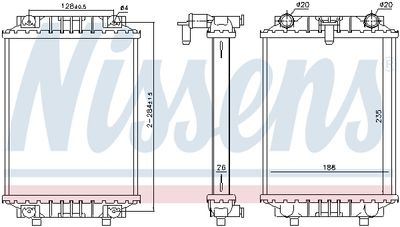 Радиатор системы охлаждения NISSENS 60351