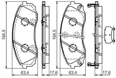 Колодки тормозные дисковые передние BOSCH 0986494377