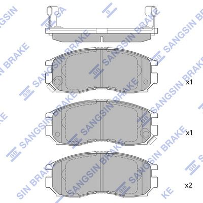 Колодки тормозные передние SANGSIN SP1134