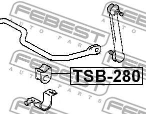 Втулка стабилизатора заднего FEBEST TSB280