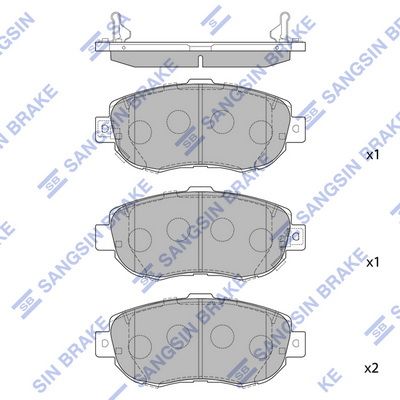 Колодки тормозные дисковые SANGSIN SP1386