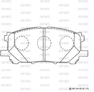 Колодки тормозные дисковые ADVICS SN907