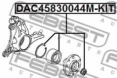 Подшипник передней ступицы FEBEST DAC45830044MKIT