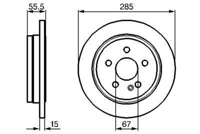 Диск тормозной BOSCH 0986478469