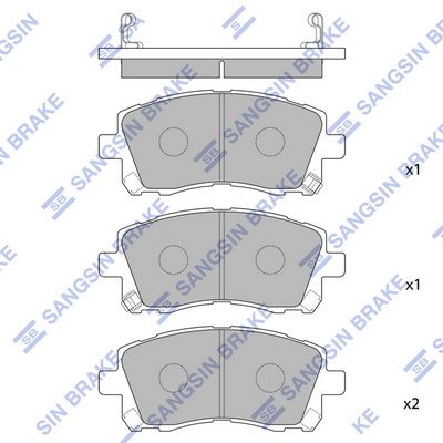 Колодки тормозные дисковые SANGSIN SP1225
