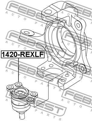Опора шаровая переднего поворотного кулака FEBEST 1420REXLF