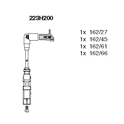 Комплект проводов высоковольтных BREMI 223H200