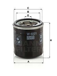 Фильтр масляный MANN-FILTER W6021