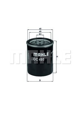 Фильтр масляный MAHLE OC495