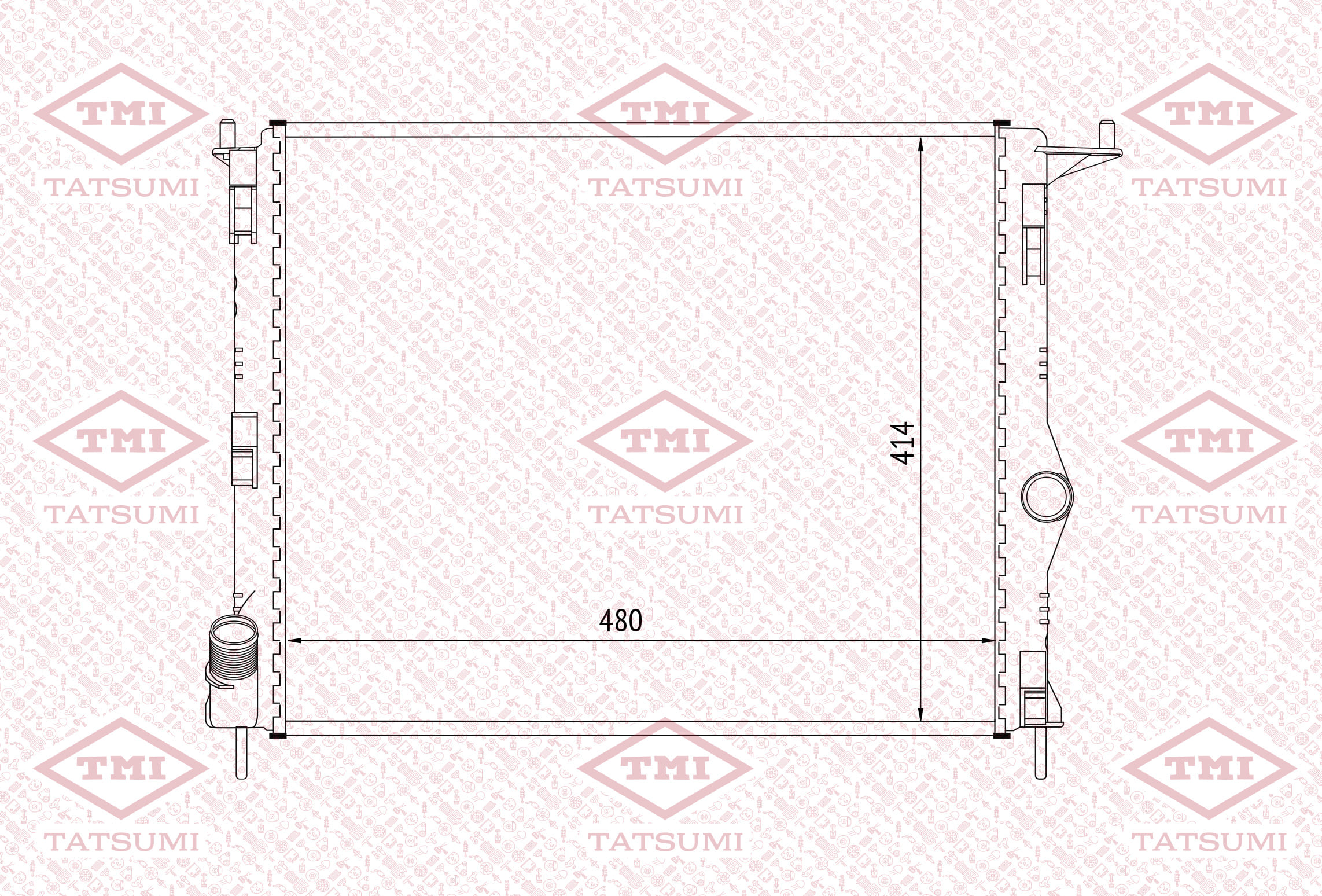Радиатор охлаждения TATSUMI TGA1195