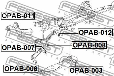 Сайлентблок заднего поперечного рычага FEBEST OPAB006