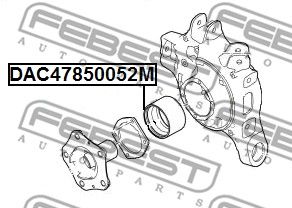 Подшипник передней ступицы FEBEST DAC47850052M