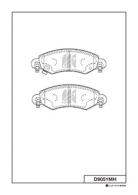 Колодки тормозные дисковые передние MK KASHIYAMA D9051MH