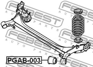 Сайлентблок задней балки FEBEST PGAB003