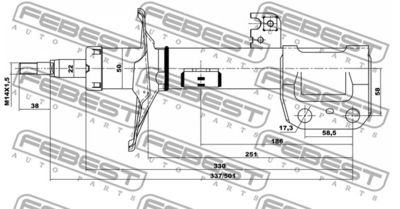 Амортизатор передний правый TOYOTA 4851009B40