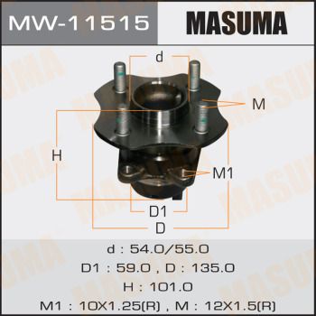Ступица задняя Masuma MW11515