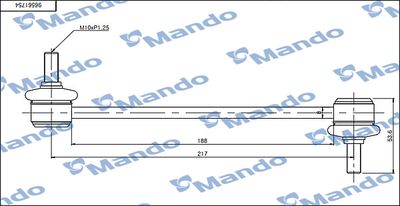 Тяга стабилизатора Mando SLD0003
