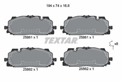 Колодки тормозные передние TEXTAR 2586101
