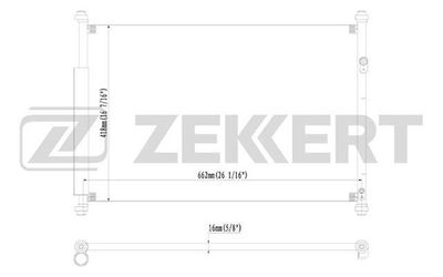 Радиатор кондиционера Zekkert MK3054