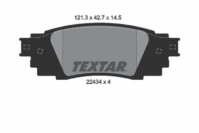 Колодки тормозные задние TEXTAR 2243401