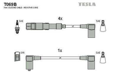 Провода зажигания TESLA T069B