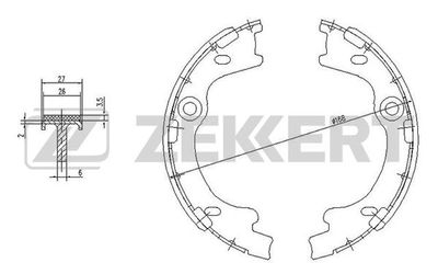 Колодки тормозные барабанные задние Zekkert BK4454