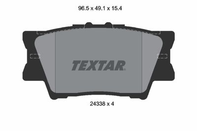 Колодки тормозные задние TEXTAR 2433801