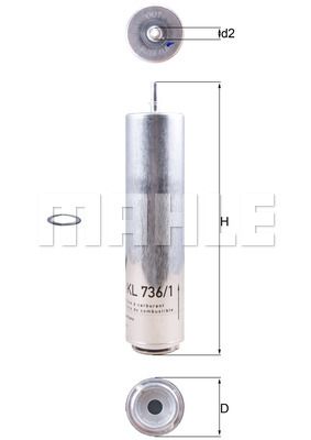 Фильтр топливный MAHLE KL7361D