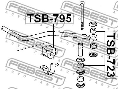 Втулка стабилизатора заднего FEBEST TSB723