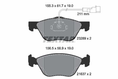Колодки тормозные дисковые передние TEXTAR 2328902