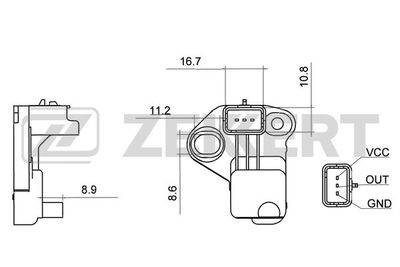Датчик положения коленвала Zekkert SE4008