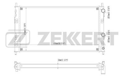 Радиатор охлаждения двигателя Zekkert MK1158