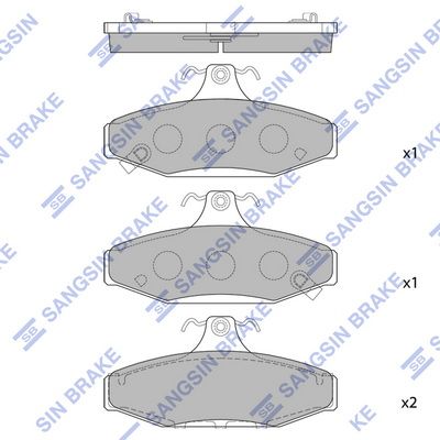 Колодки тормозные задние SANGSIN SP1066