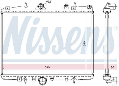 Радиатор системы охлаждения NISSENS 63705A